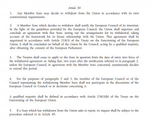 Article 50 of the Treaty on European Union
